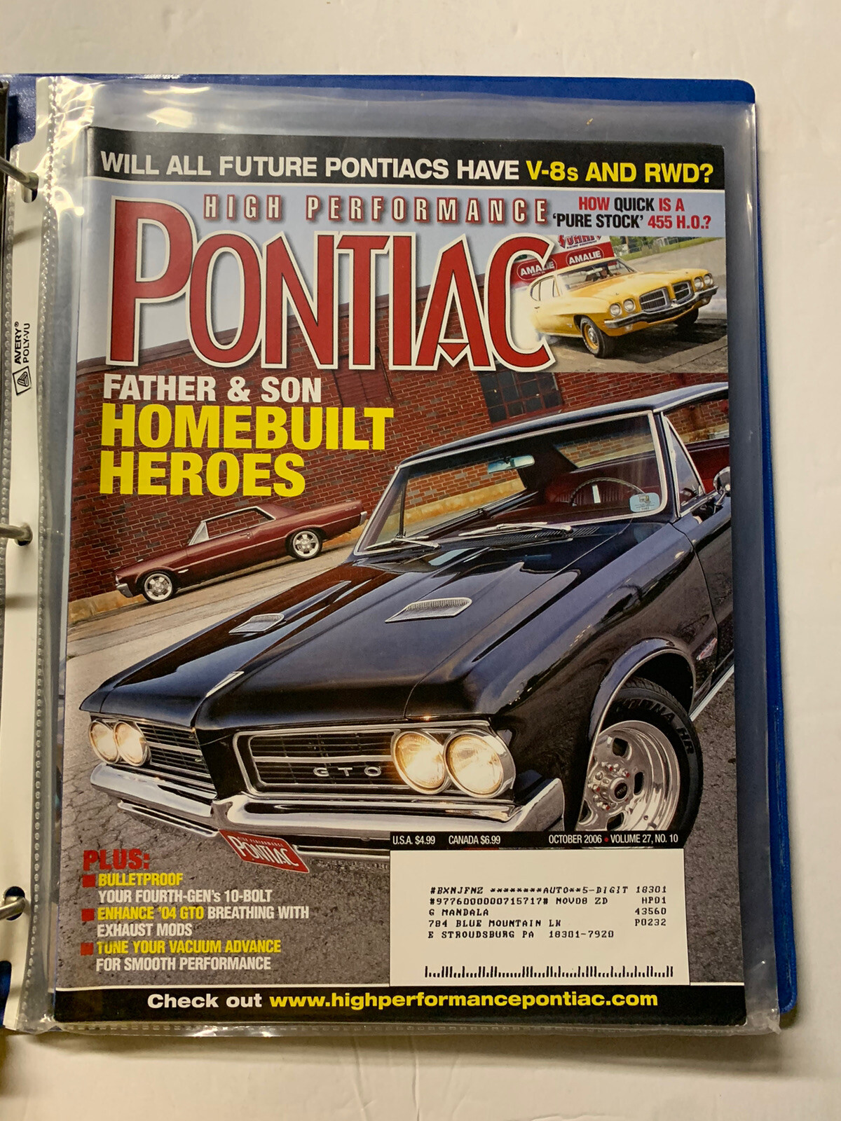 Pontiac MAGAZINE 2006… 12 In Total. Near Mint-Mint. None Finer