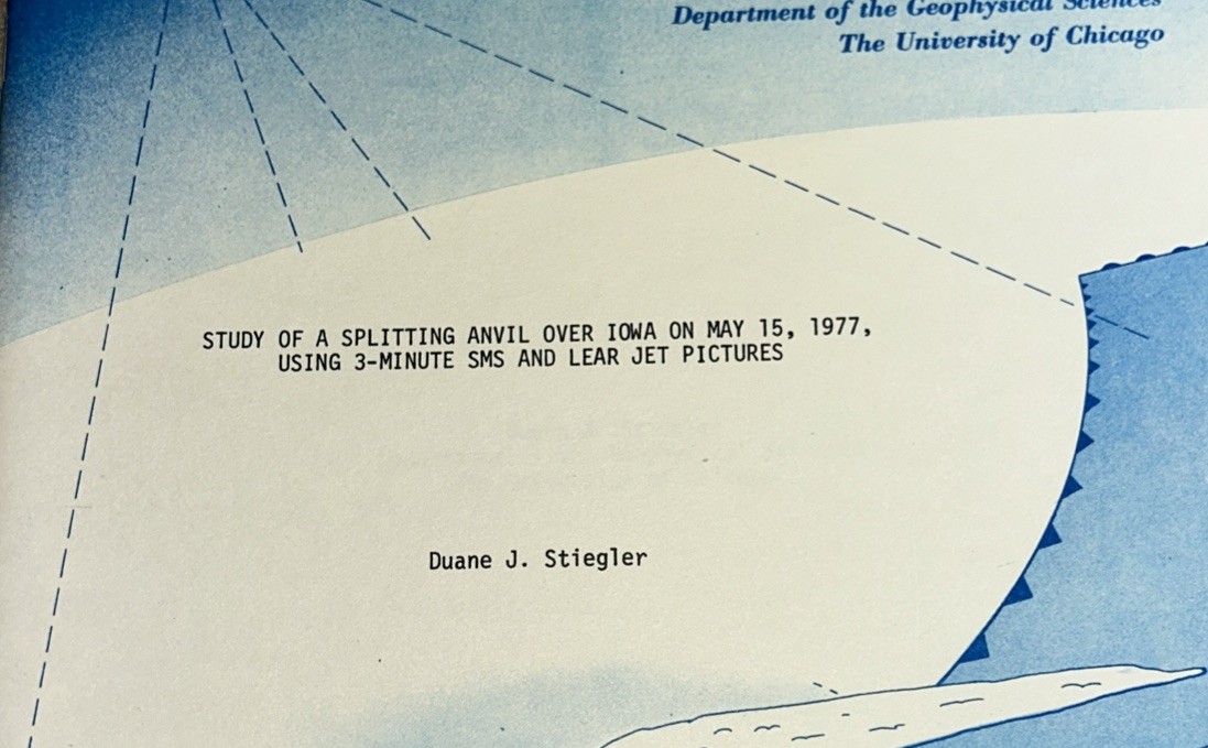 1980 SPLITTING ANVIL OVER IOWA on May 15 1977 by Duane Stiegler Univ. of Chicago