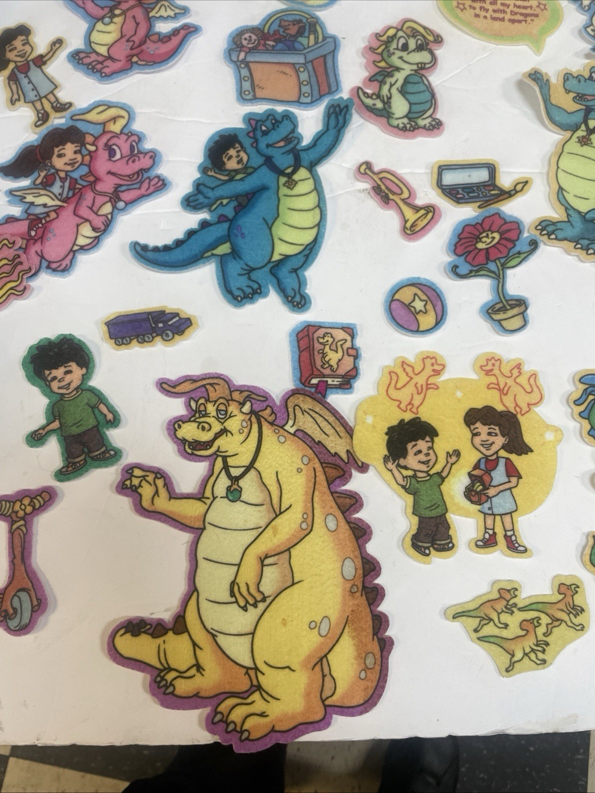 2002 SoftPlay Dragon Tales Lost In Dragon Land Felt Play Set Book PBS Vintage!