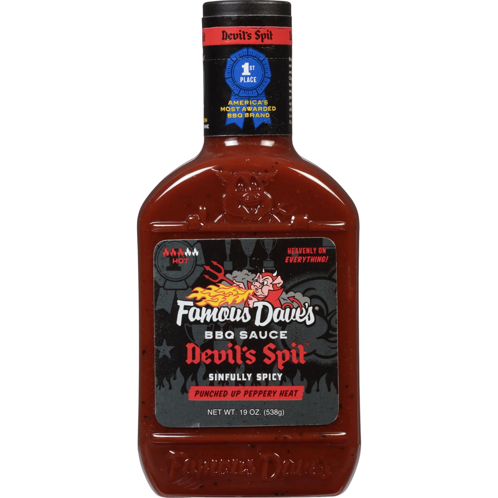 Famous Dave’s – 1 pck, Devil’s Spit BBQ Sauce (19 oz.) 19 Ounce (Pack of 1)
