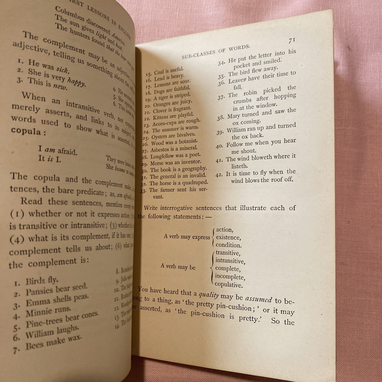 @12- 1888 First Lessons in English Book Centralia Washington H L Mead Drug Store