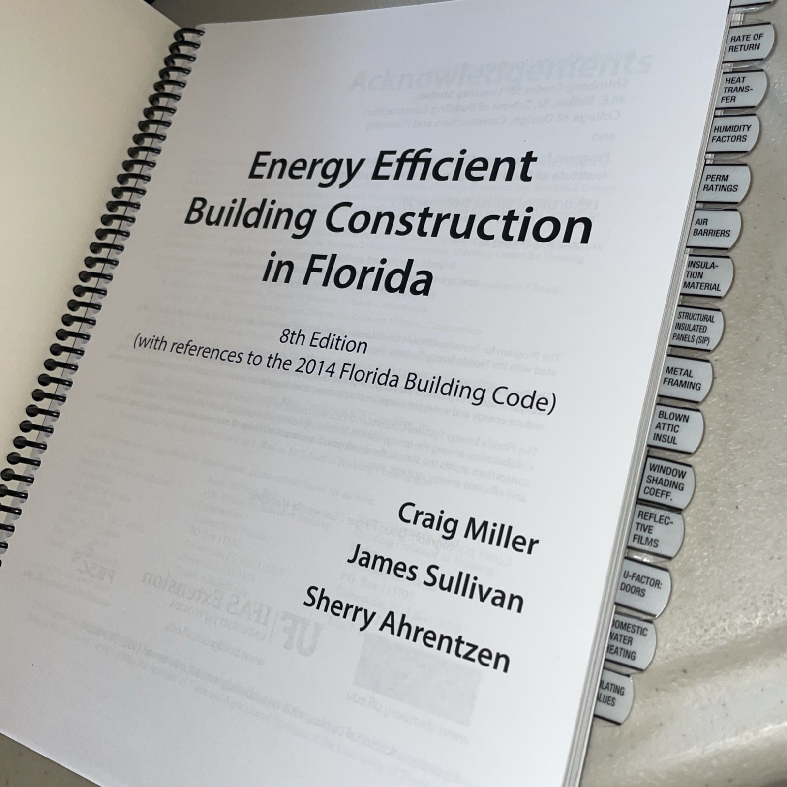 Energy Efficient Building Construction in Florida 8th 2015 Ref ‘14 Builder Code