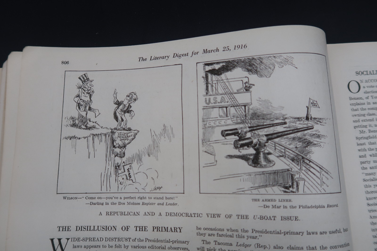 Antique Literary Digest Mar 25, 1916 Funk & Wagnalls Vol 52 #13 WW1 Science Art