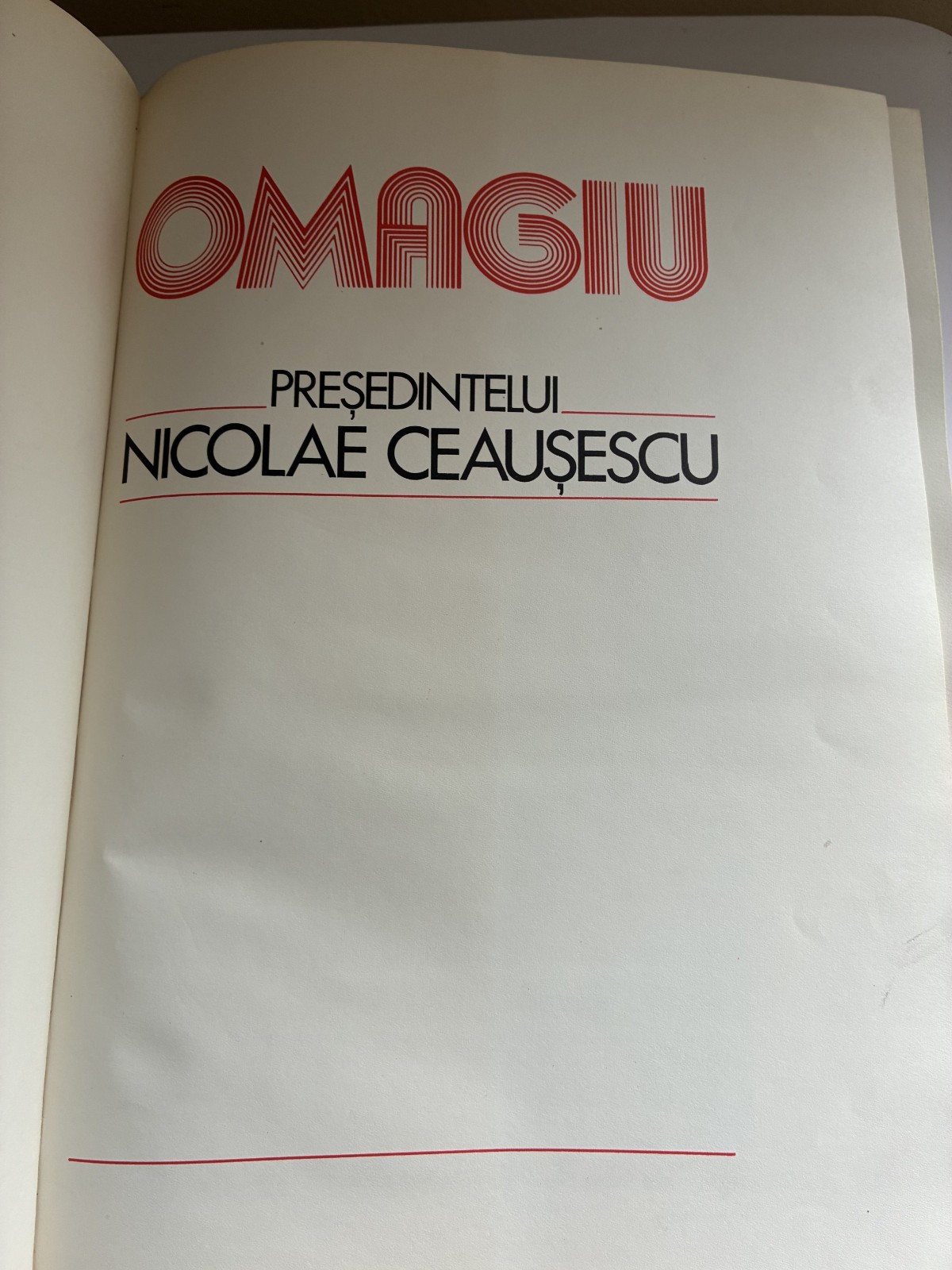 Omagiu Ceausescu 1978 — Antique Communist Romania Propaganda Book