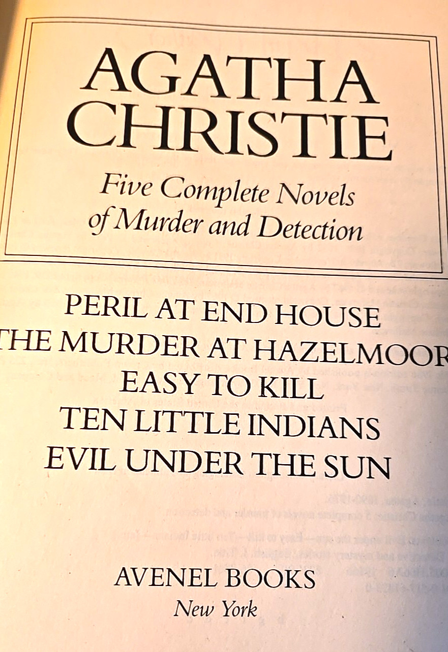 Agatha Christie Five Complete Novels HC 1986 Hercule Poirot