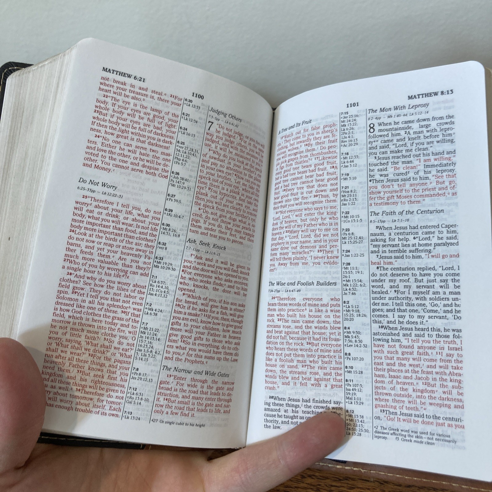 1984 NIV Compact Bible | Center Column references | Red Letter Bible