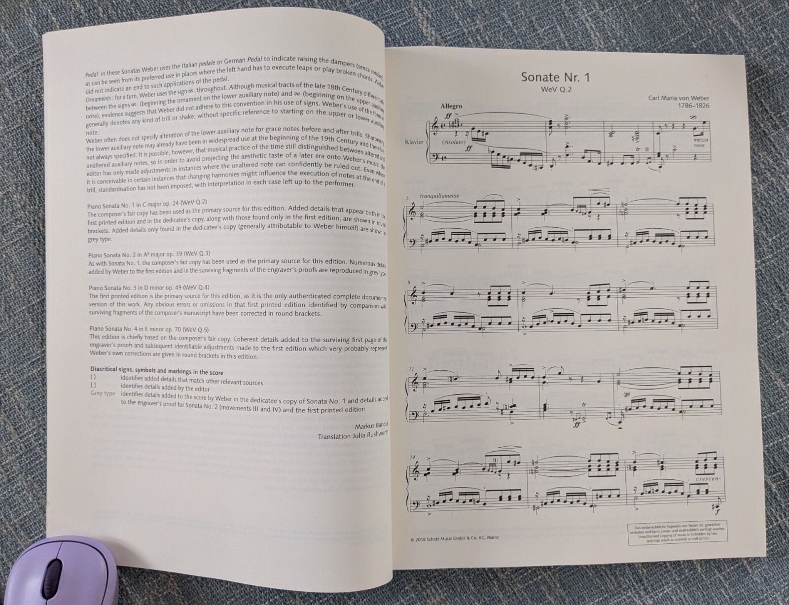 Weber Sonatas For Piano 144 Pages (Schott Import)