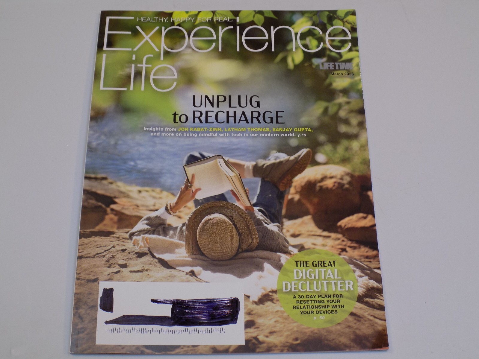 Experience Life Time Magazine Mar 2023 Unplug Recharge Digital Declutter Devices