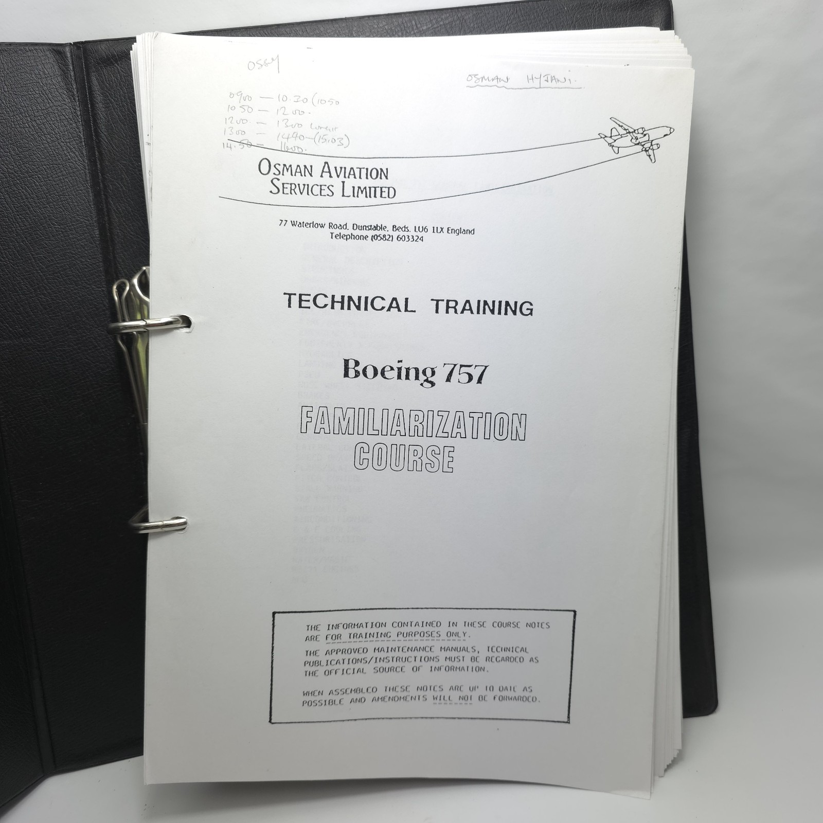 Boeing 757 Technical Training Manual Folder Osman Aviation 560 Pages