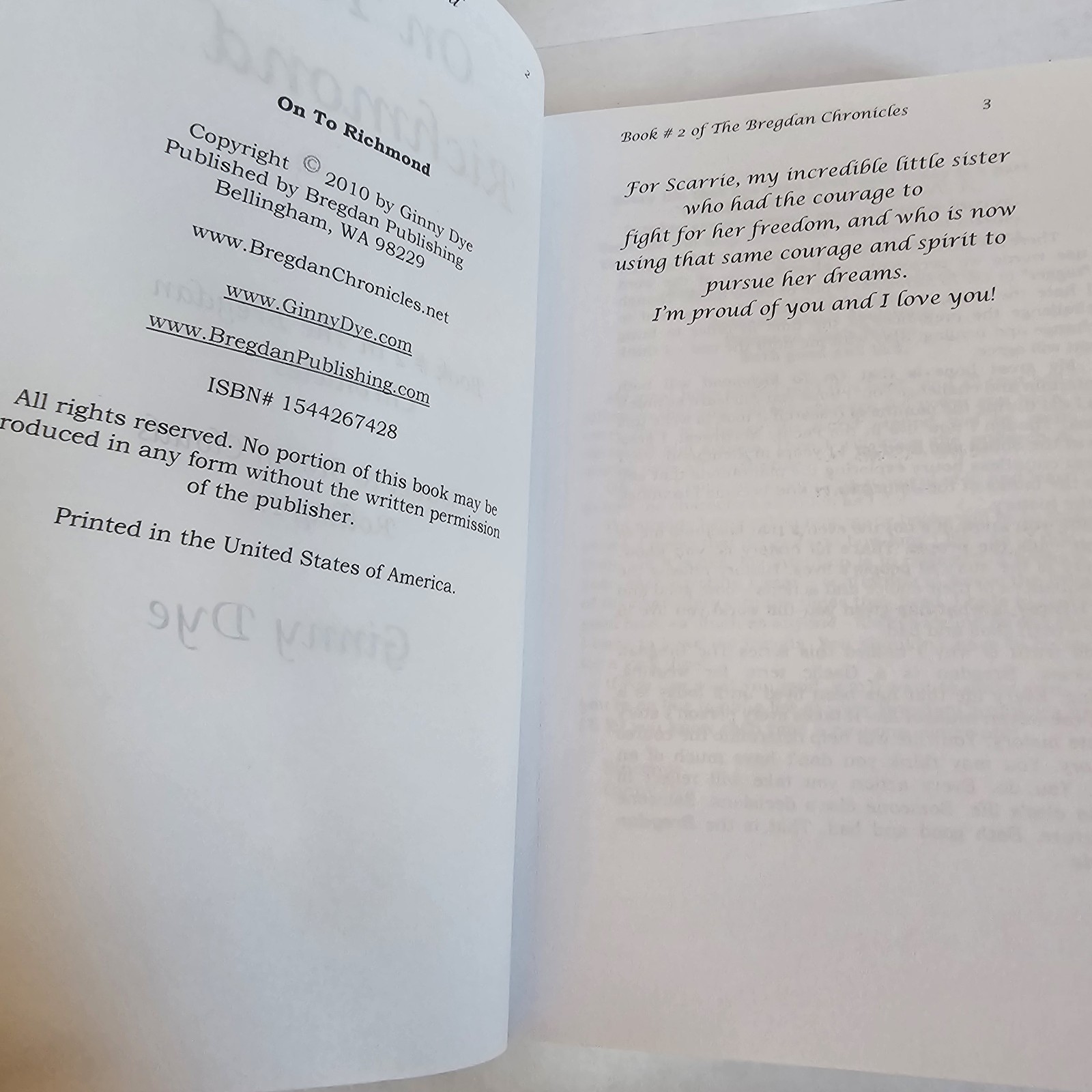 On To Richmond; # 2 in the Bregdan Chronicles – 1507884958, paperback, Ginny Dye