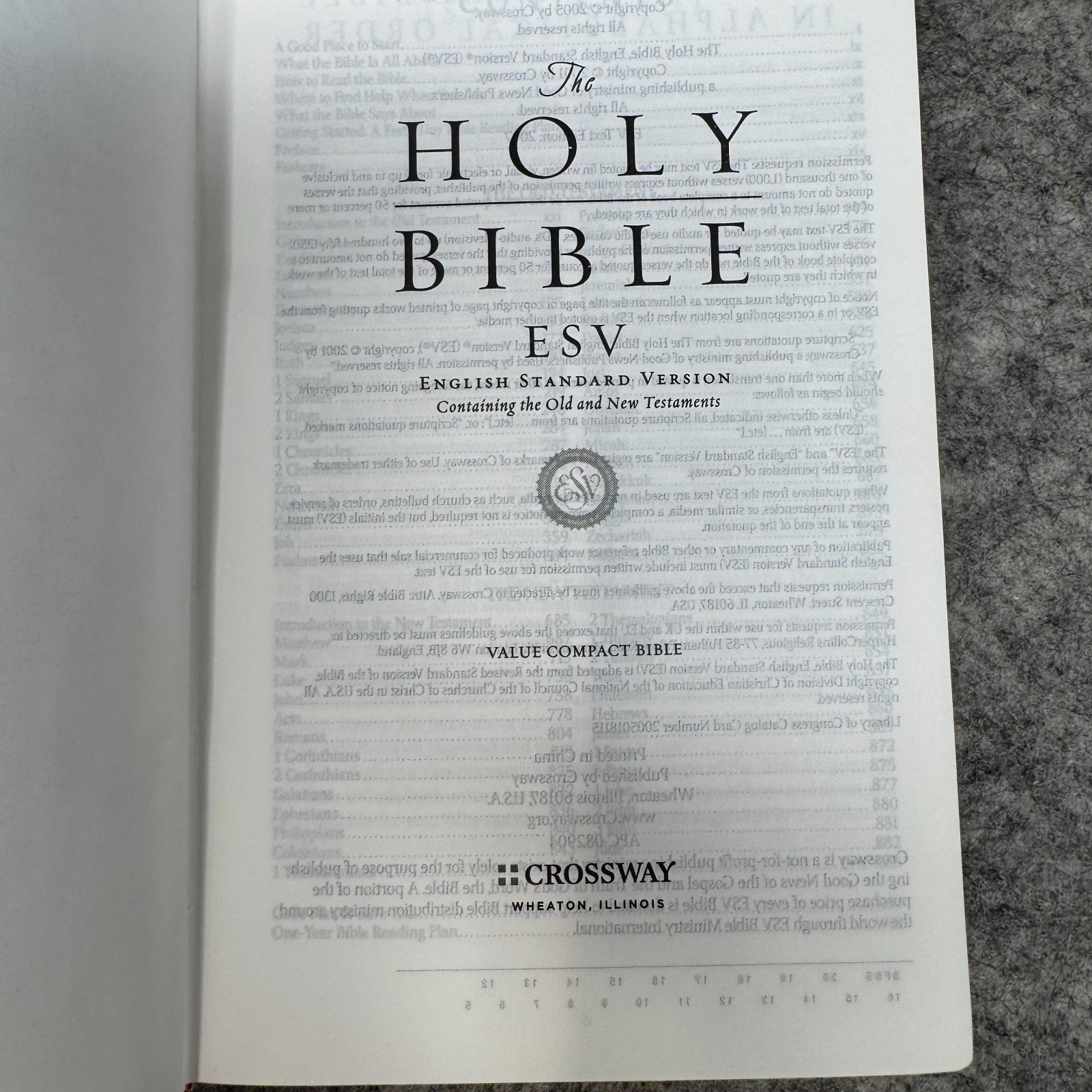 Crossway ESV Compact Bible Pink Faux Leather Holy Bible Value Edition