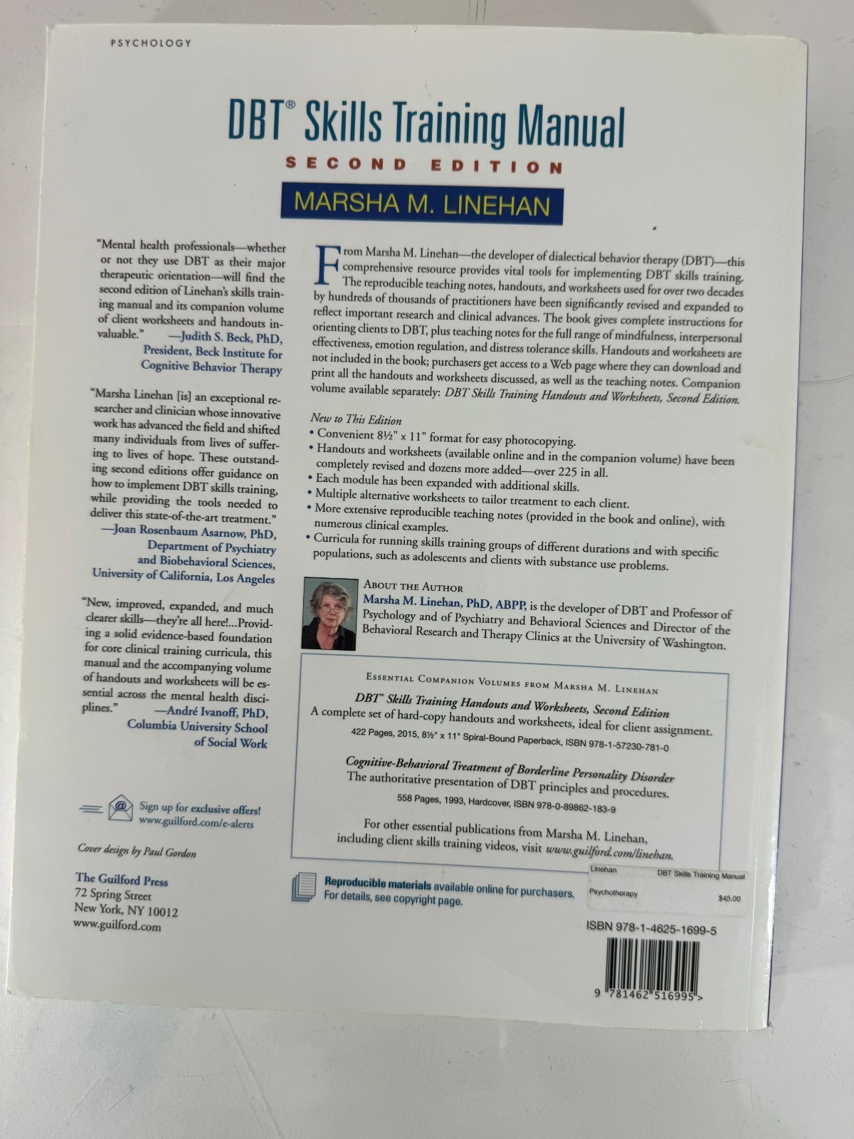 DBT Skills Training Manual by Marsha M. Linehan | Paperback