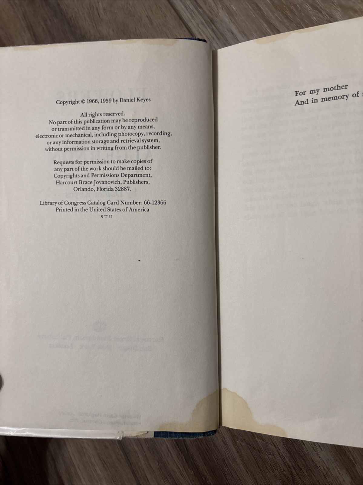 Flowers for Algernon — Daniel Keyes (1966, Hardcover) Ex Library Book