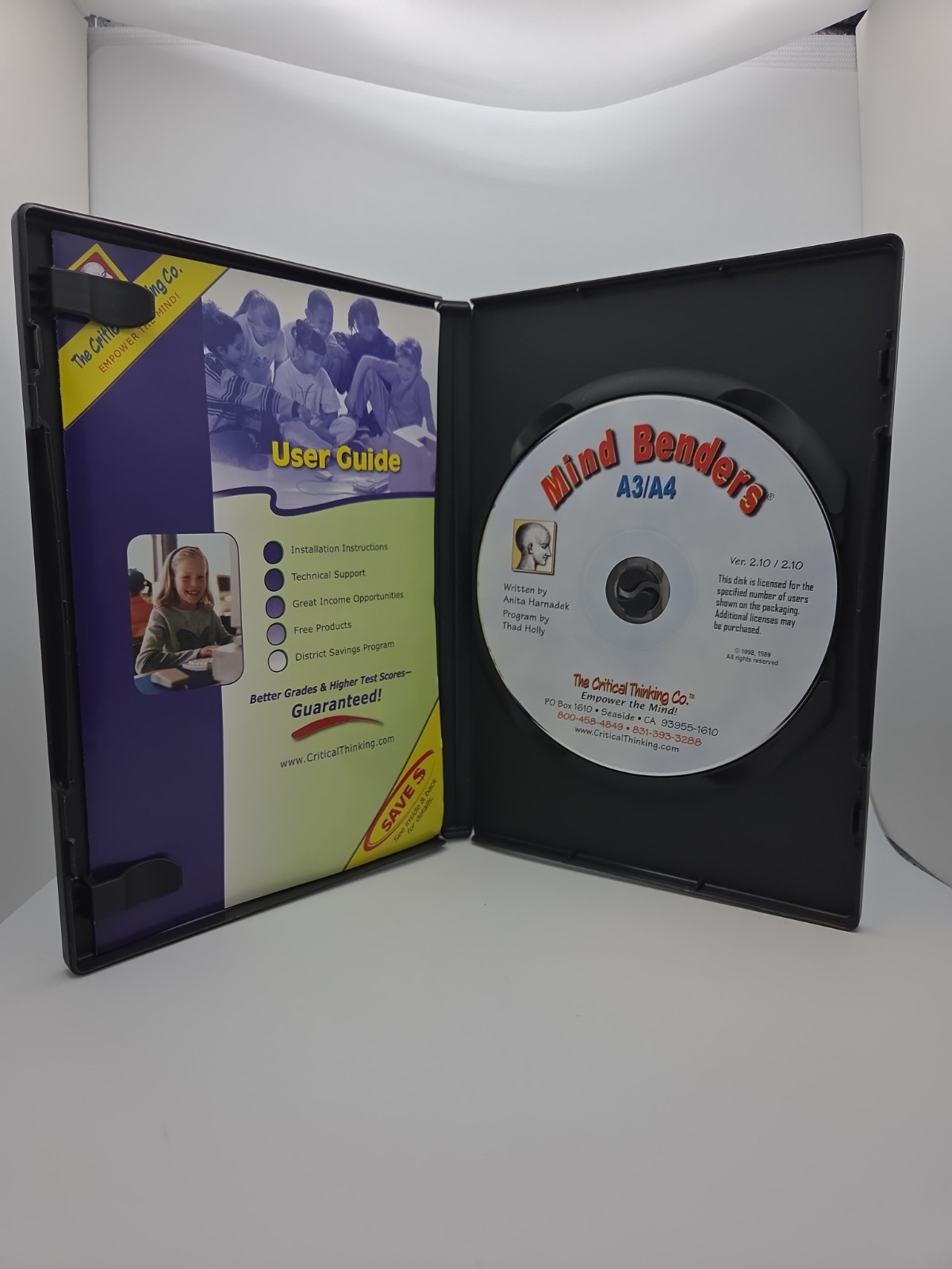 Mind Benders A1 A2 CD-ROM Critical Thinking Co PC Homeschool Bin B