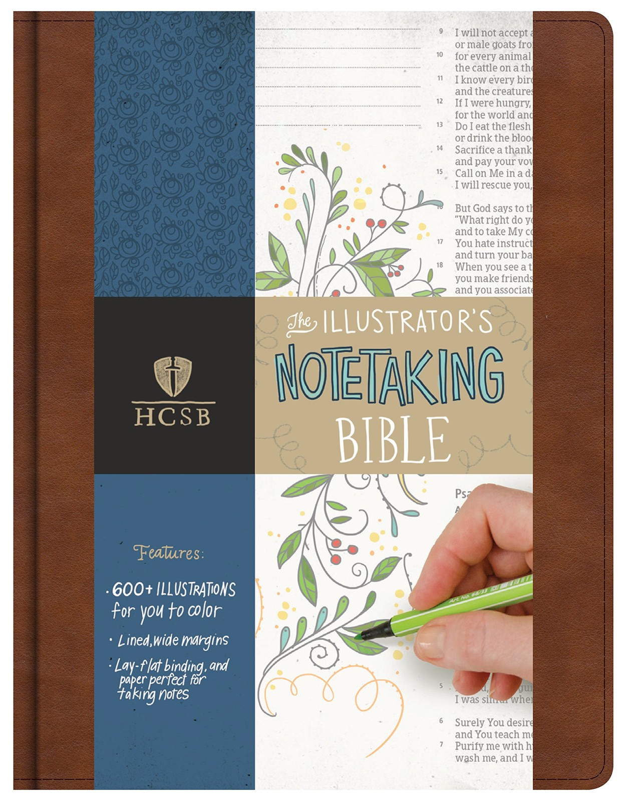 HCSB Illustrator’s Notetaking Bible, British Tan, LeatherTouch
