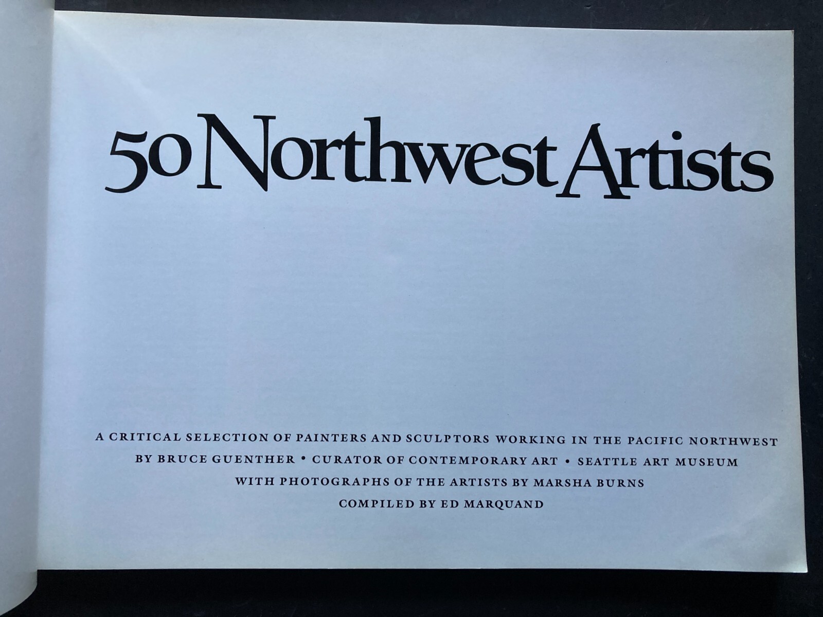 50 Northwest Artists : A Critical Selection… by Bruce Guenther 1983 PB G!