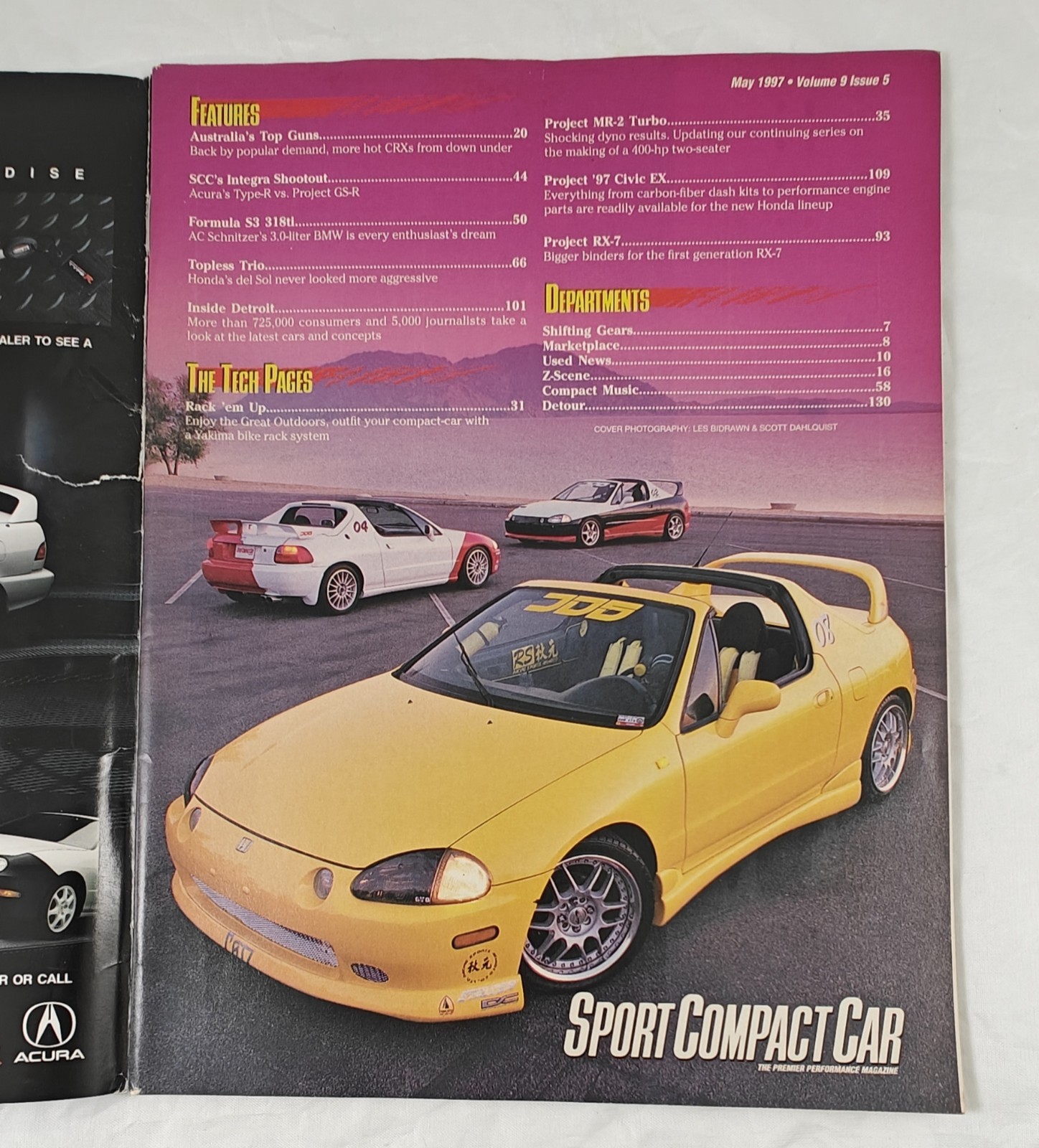 Sport Compact Car Magazine VOL 9 NO 5 May 1997 Vintage Torn Cover Page Integra