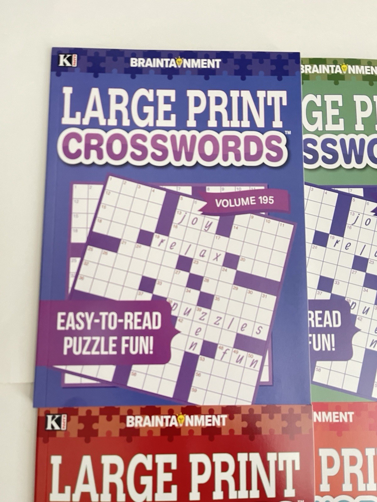 Lot 6 Kappa Large Print Crossword Books Braintainment NEW Free Ship NEW