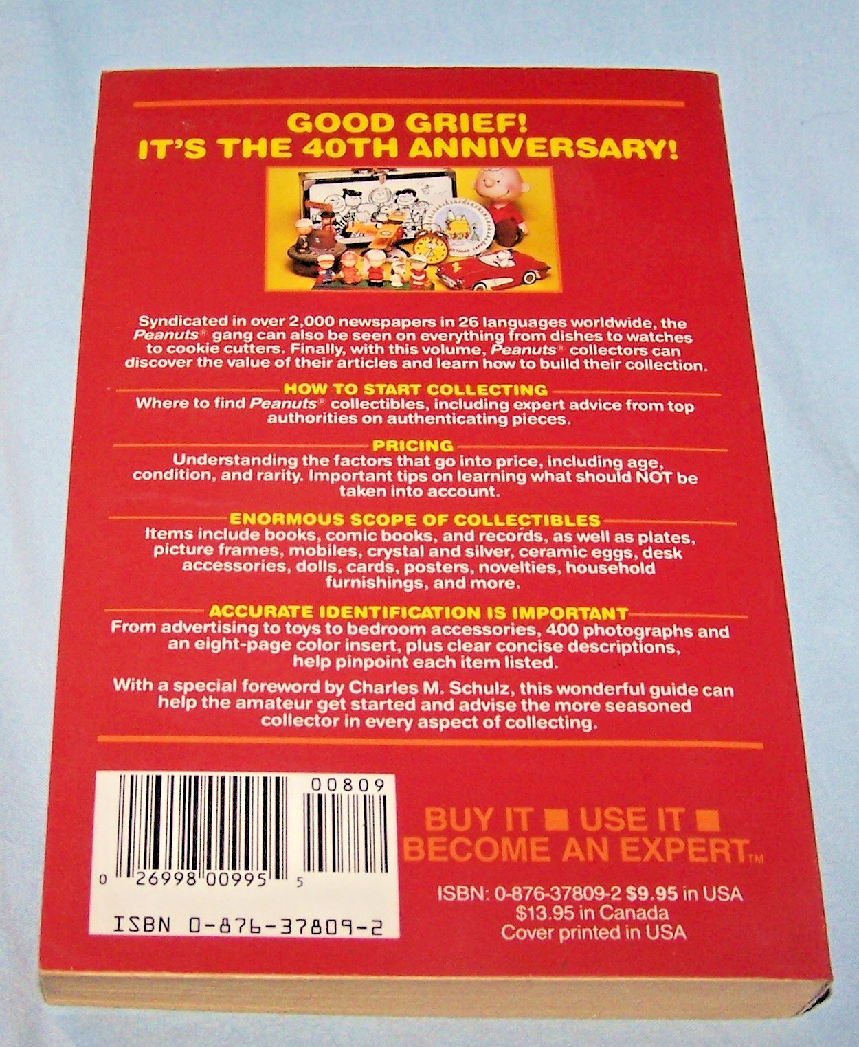 Official Price Guide to Peanuts Collectibles PB-1990-Margolin, Podley-317 pages