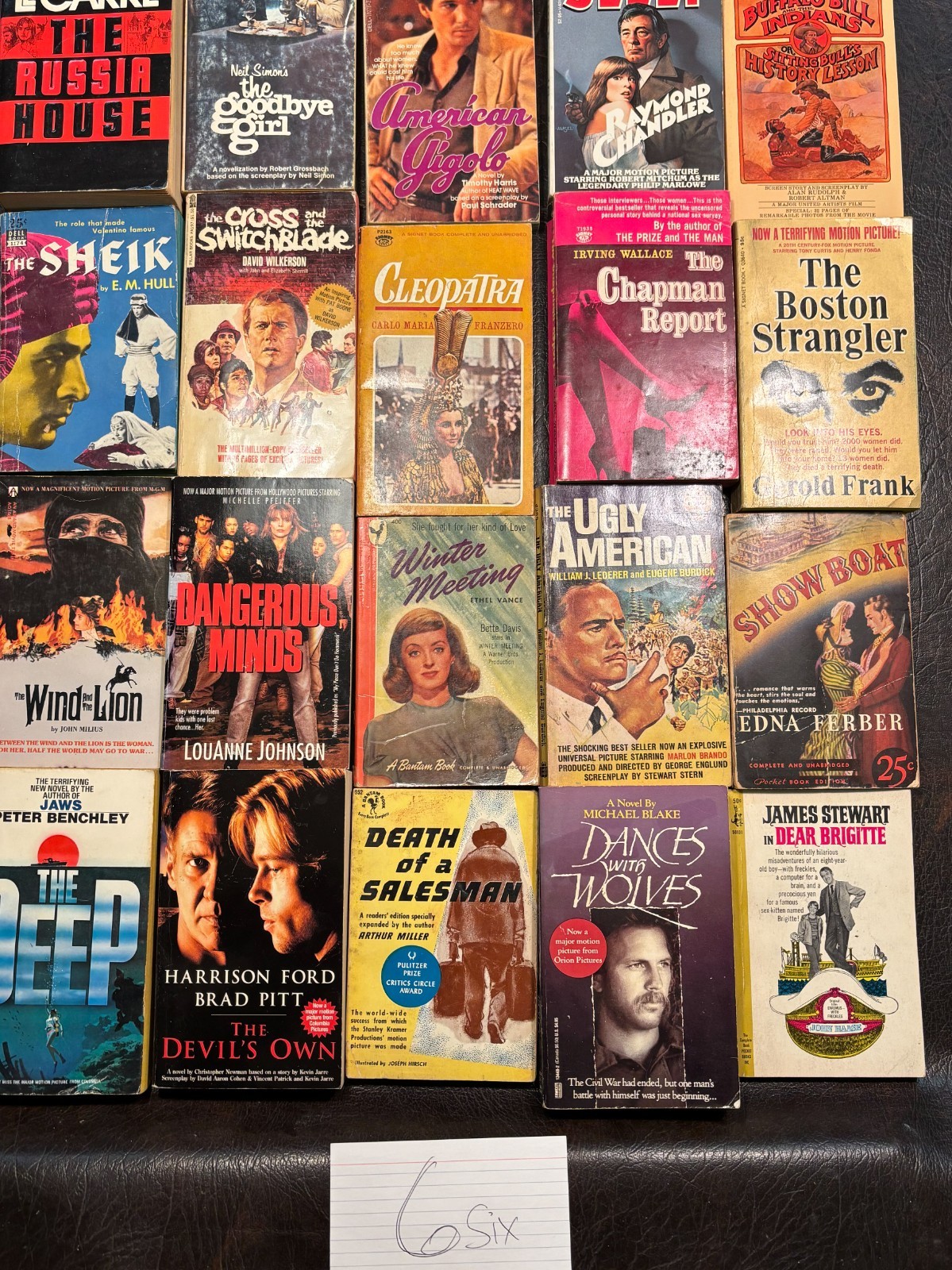 Lot 6 – 20 Movie tie-in paperbacks average VG 1940s-2000s see photos
