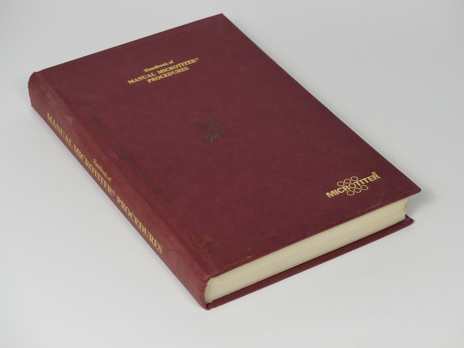 Handbook of Manual Microtiter Procedures 2nd edt 1978, 397 pages