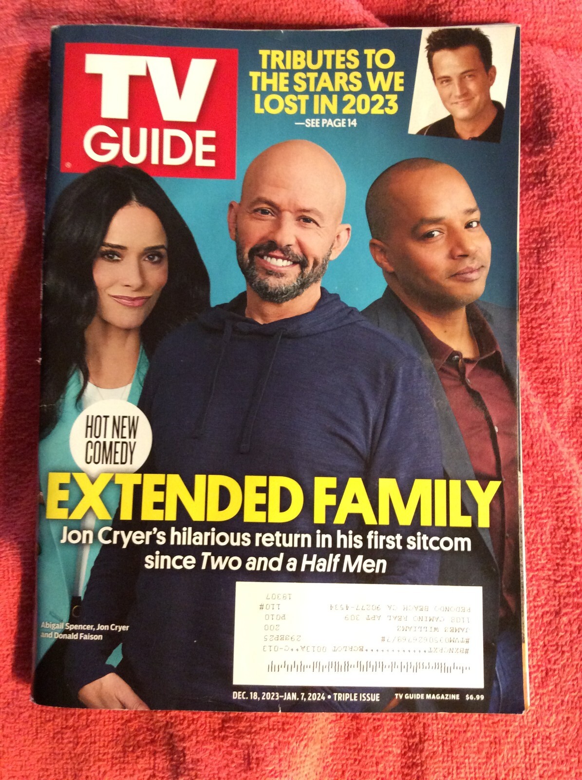 TV GUIDE MAGAZINE DECEMBER 18 2023 JANUARY 7 2024 JON CRYER TWO AND A HALF MEN