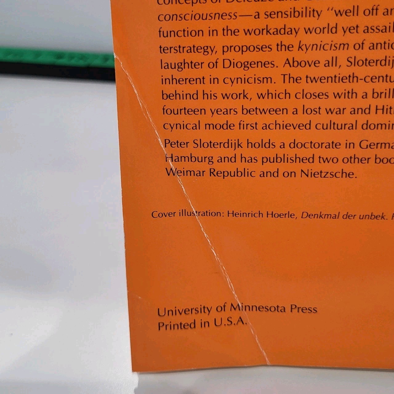 Critique of Cynical Reason Theory and History of Literature Volume 40