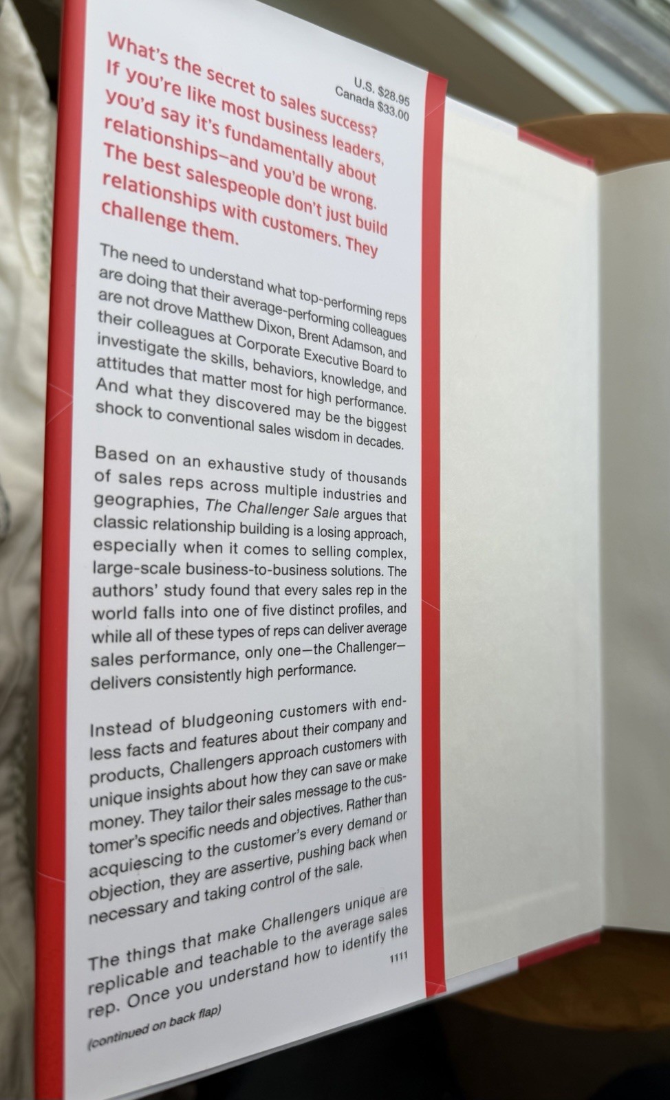 The Challenger Sale by Dixon & Adamson, Hardcover, Corporate Executive Board