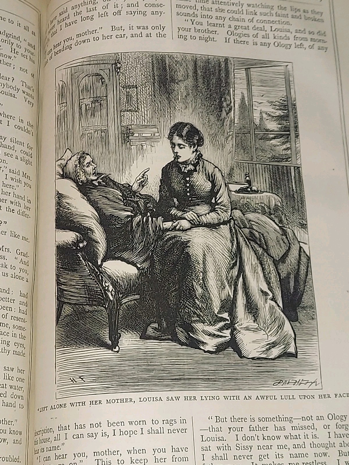 1874 CHARLES DICKENS Hard Times Fine Binding Leather Beautiful Illustrations VG+