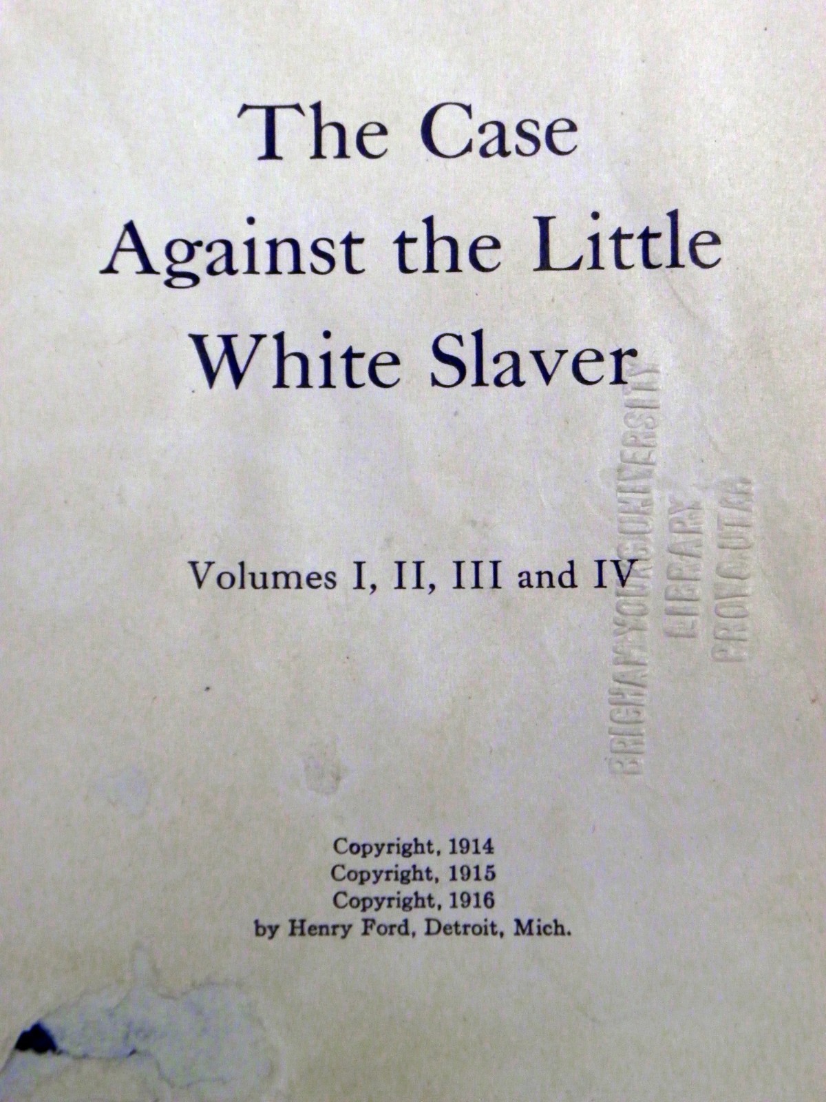 1916 Case Against The Little White Slaver Vol 1 2 3 4 Hardcover Cigarettes Henry