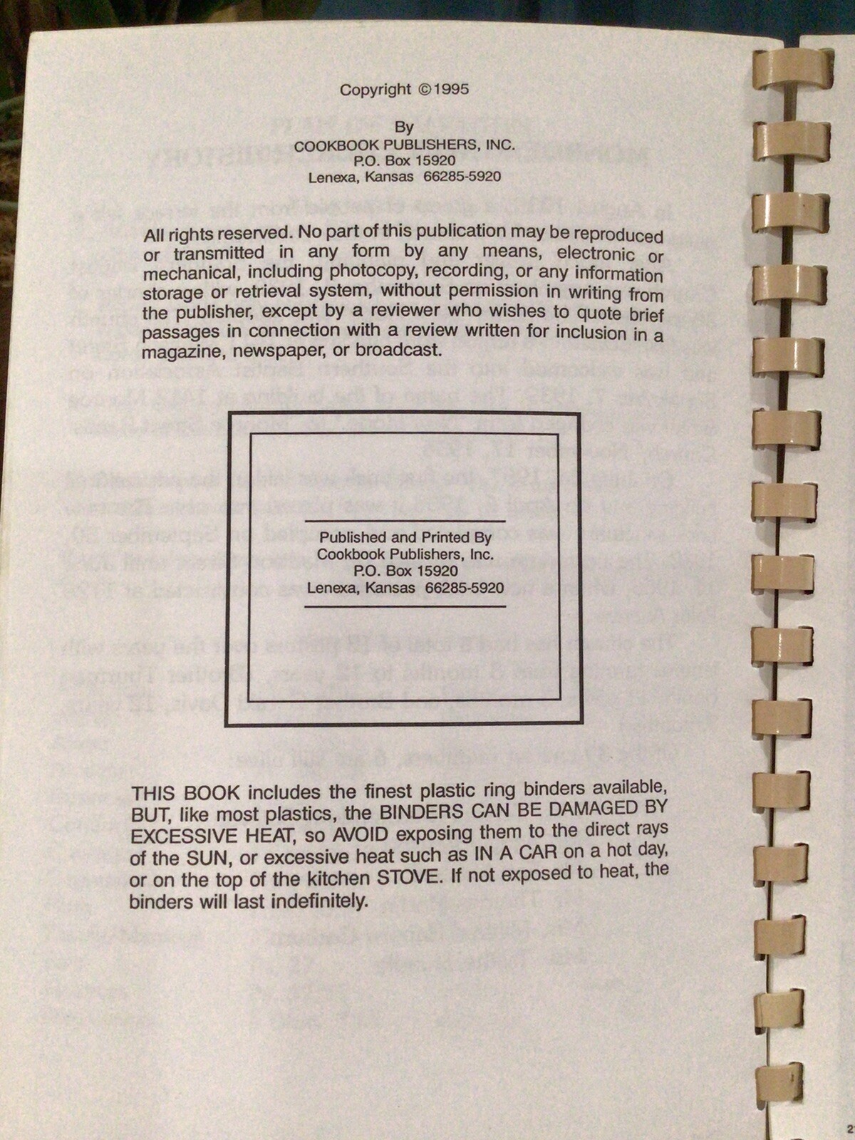 VTG Monroe Street Baptist Church COOKBOOK 1995 Bogalusa, Louisiana 105 pages