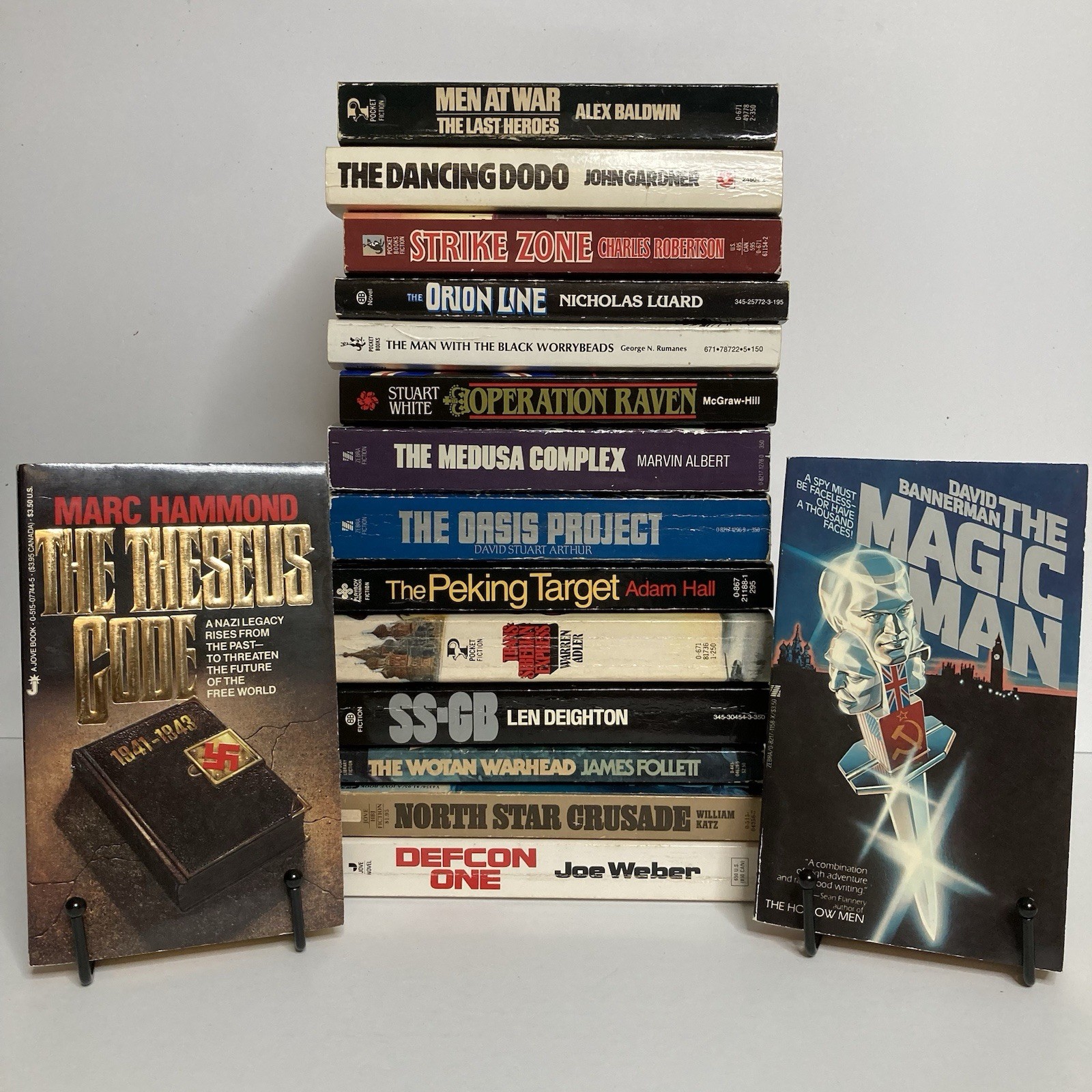 Mixed Lot of 16 Vintage WW2/Cold War Thrillers Paperback Books ’70s/’80s