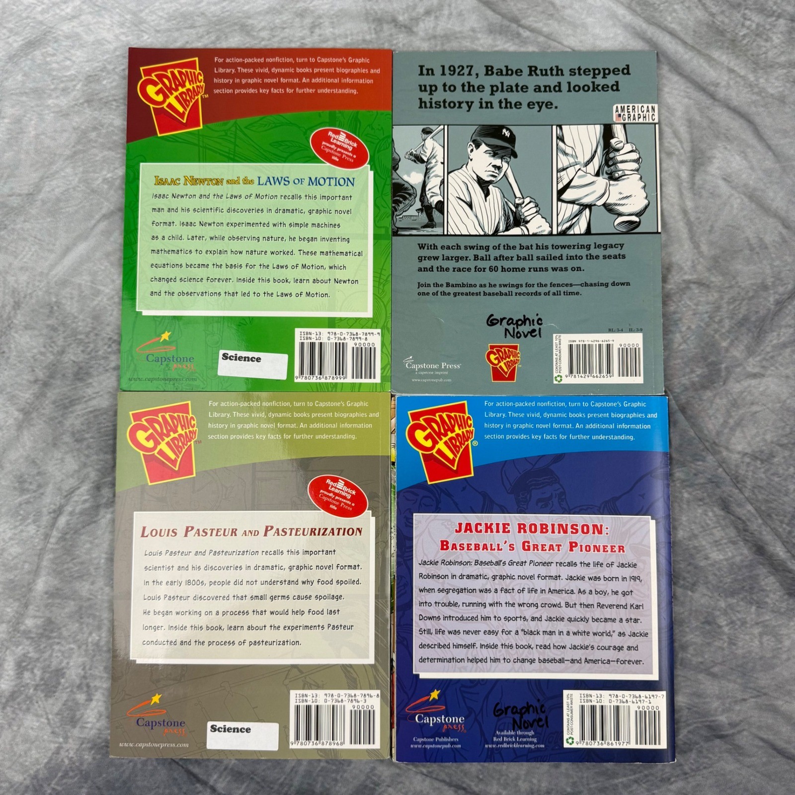 Graphic Library Capstone Press Biography Graphic Novel Lot of 12 History Science