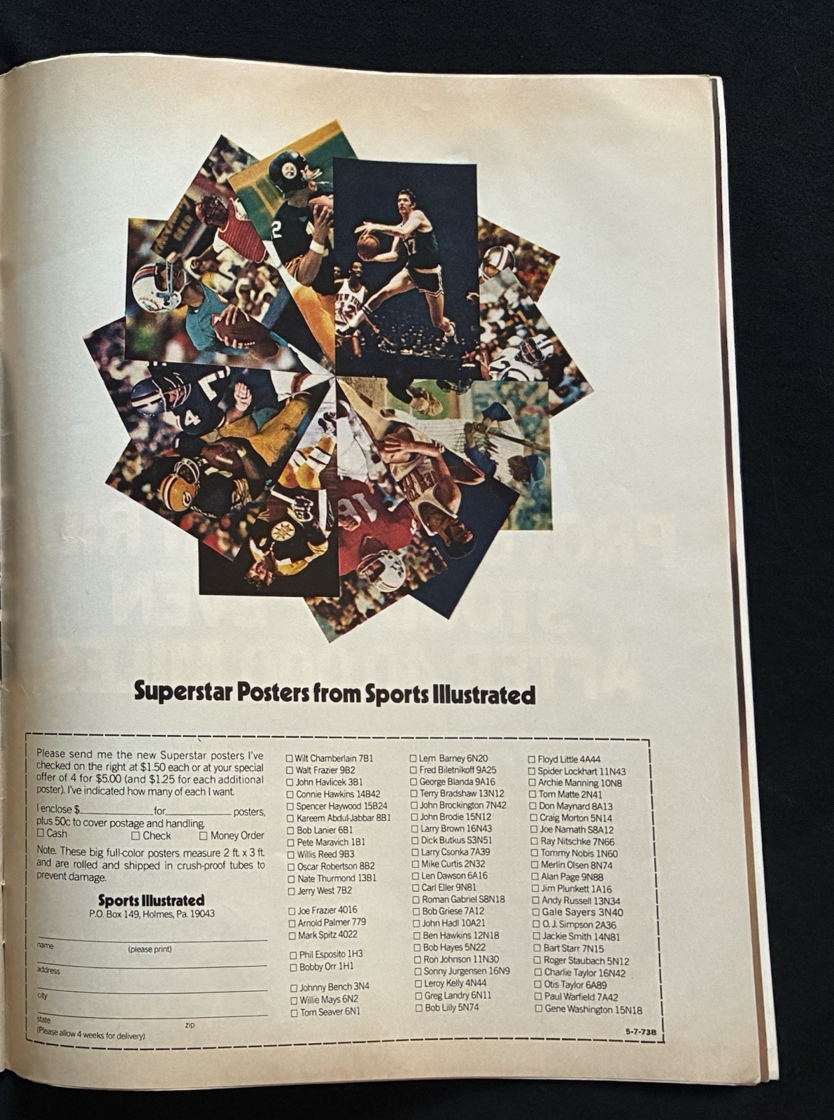 NEWSSTAND 1973 Sports Illustrated WALT FRAZIER and JERRY WEST – EX Condition