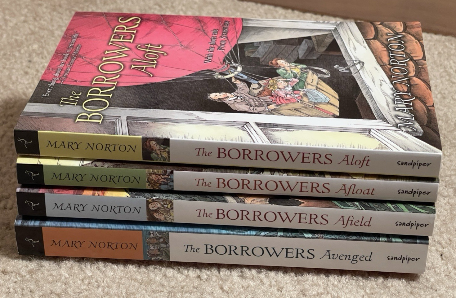 The Borrowers Paperback Book Lot Of 4 Adventures By Mary Norton Kid Book Set