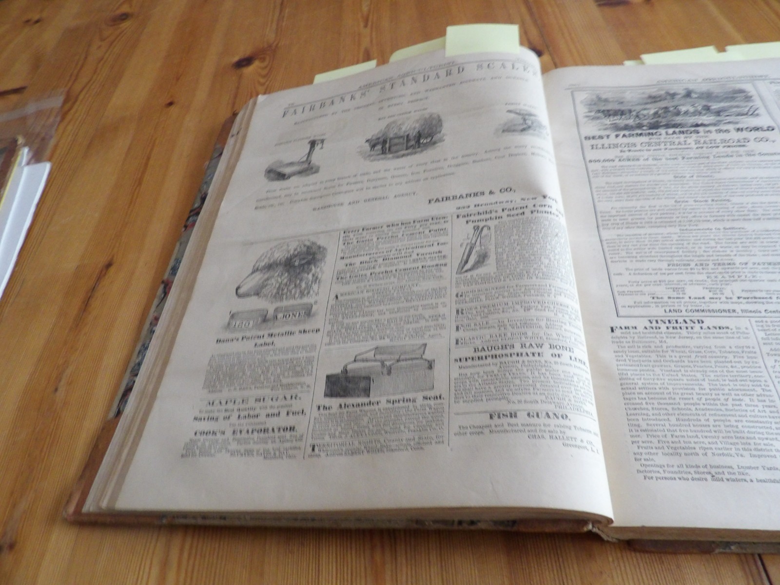 1866 Bound American Agriculturist Farm 12 issues, 452 pages Agriculture Ads