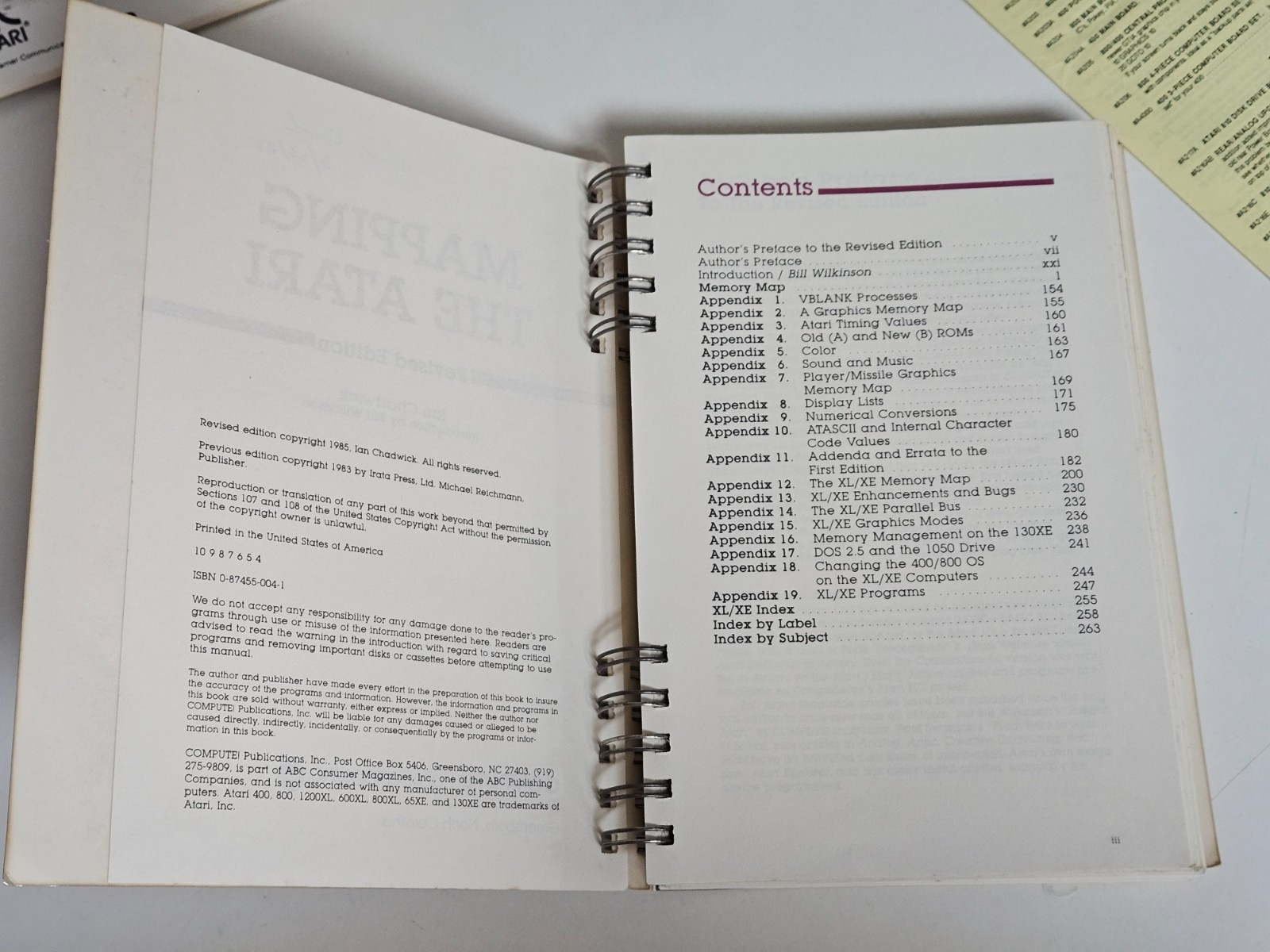 RARE Mapping the ATARI Revised Ed Includes XL and XE Computers Ian Chadwick 1985
