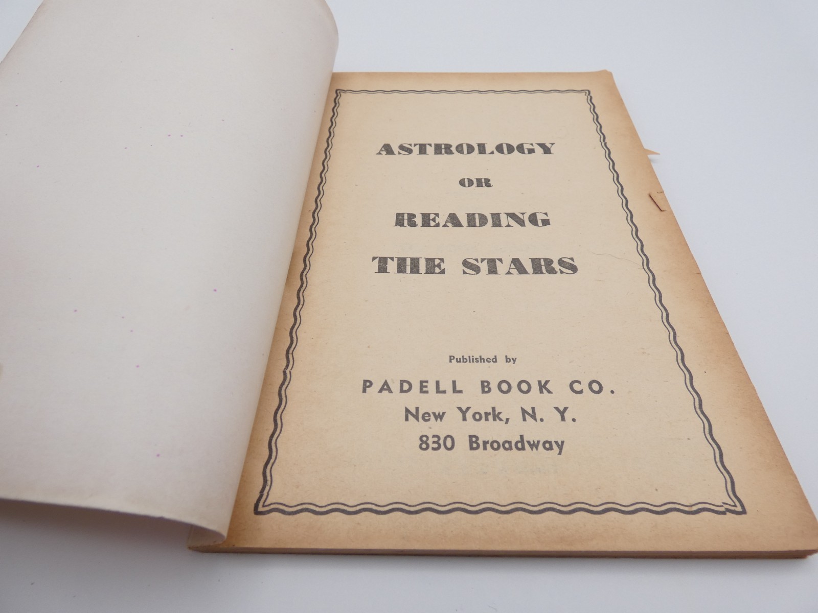 Astrology or Reading the Stars (Paperback, 1944) Vintage