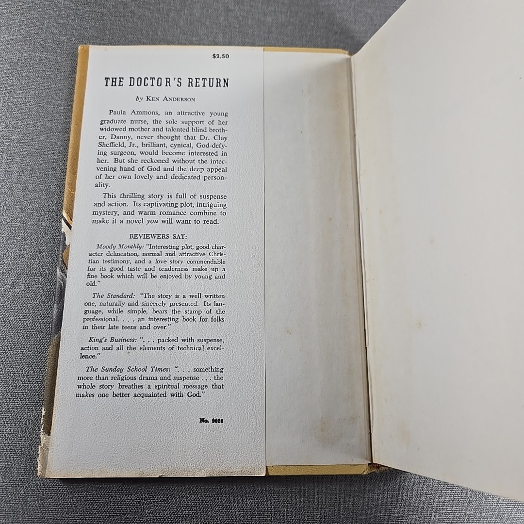 The Doctor’s Return Ken Anderson 1961 Vintage Hardcover Dust Jacket