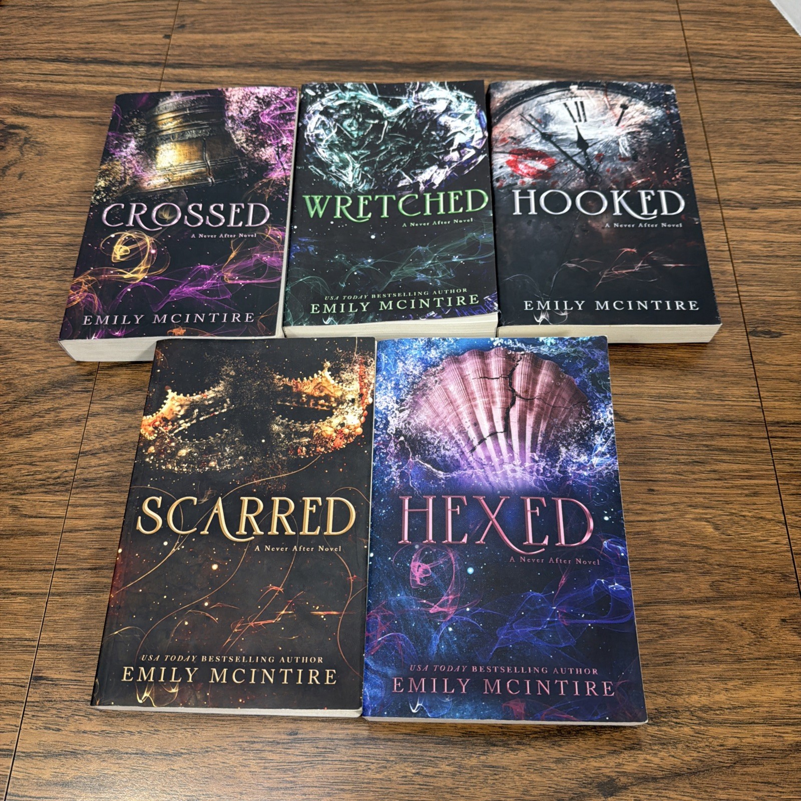 Emily McIntire Never After Series 5 PB Lot Hexed Scarred Hooked Wretched Crossed