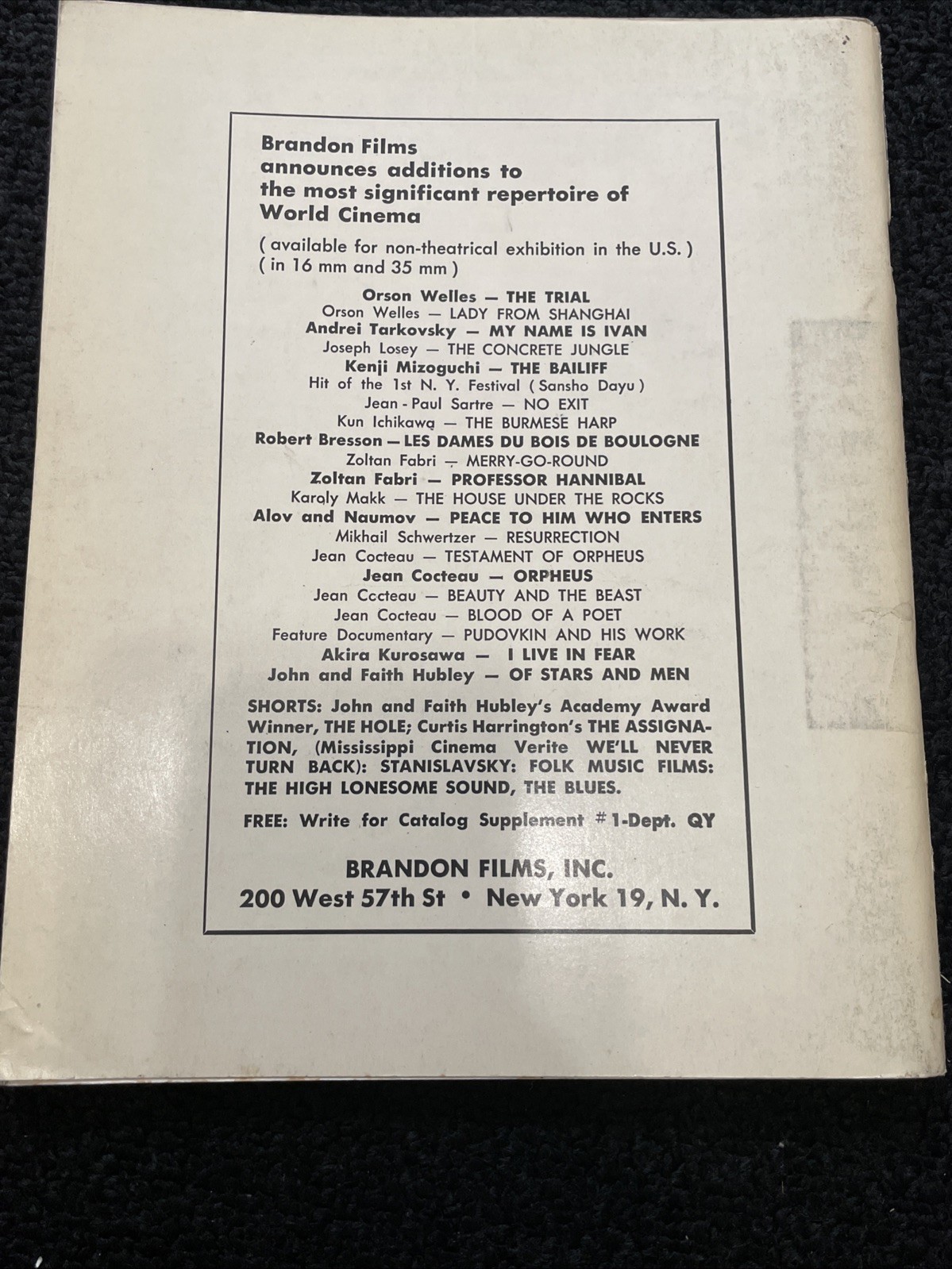 RARE Vintage 1963-1964 Lot Of 4 Film Quarterly Journals UC Press – V10