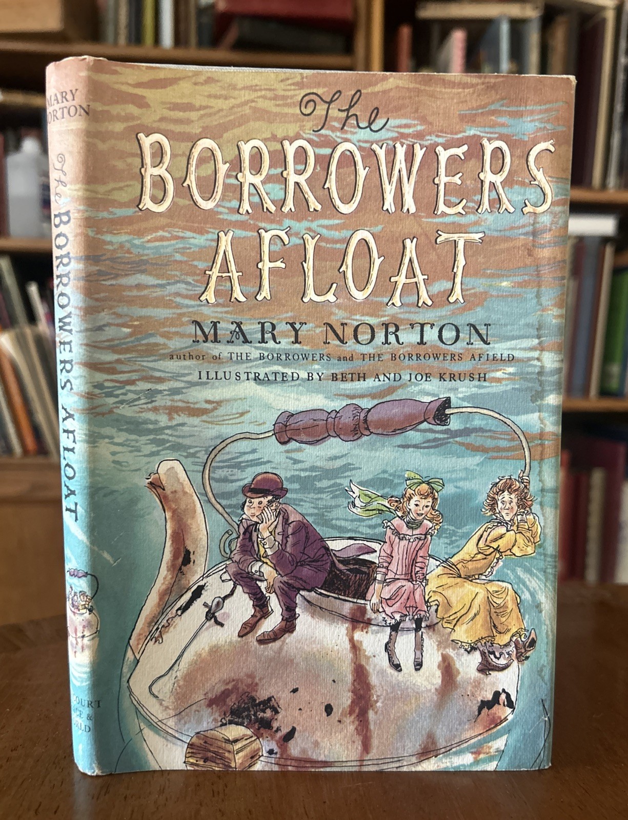 THE BORROWERS AFLOAT by Mary Norton. illus Beth Joe Krush 1959 HCDJ. 1st Edn VG