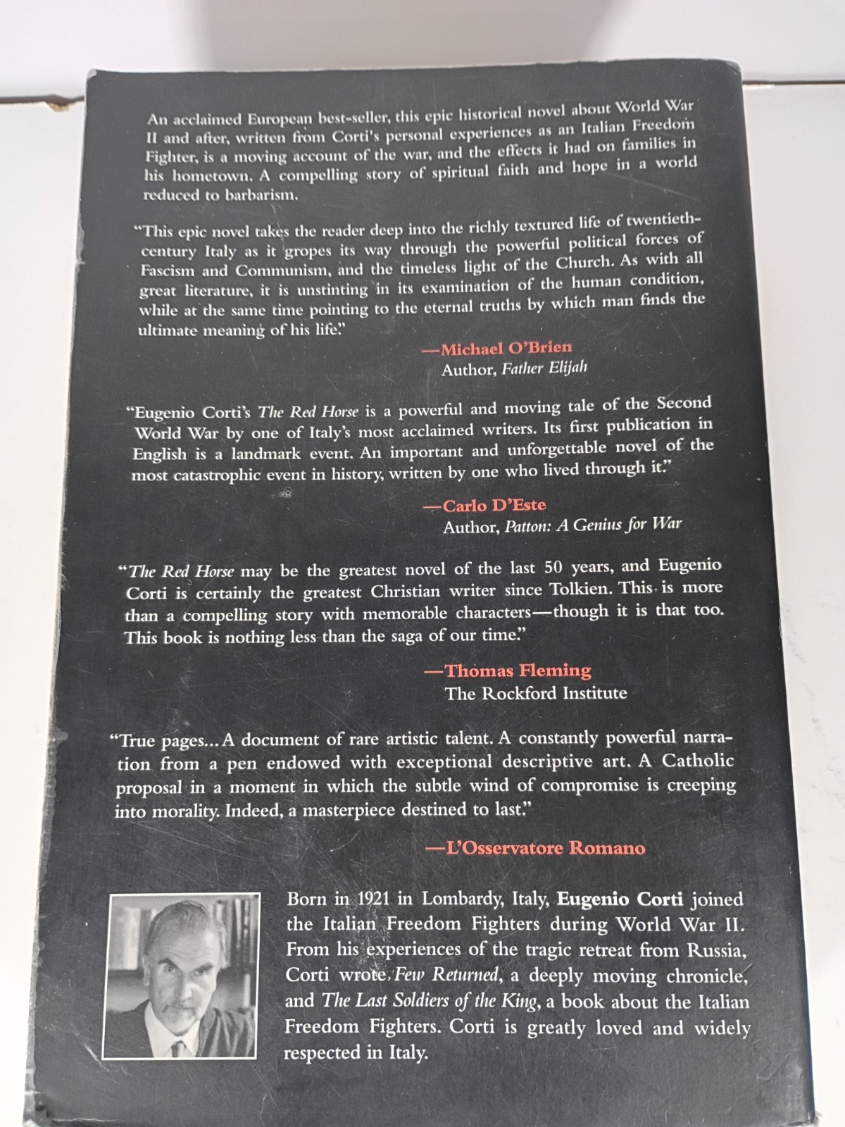 THE RED HORSE A NOVEL EUGENIO CORTI HARDCOVER + DUST JACKET 2000 1ST EDITION