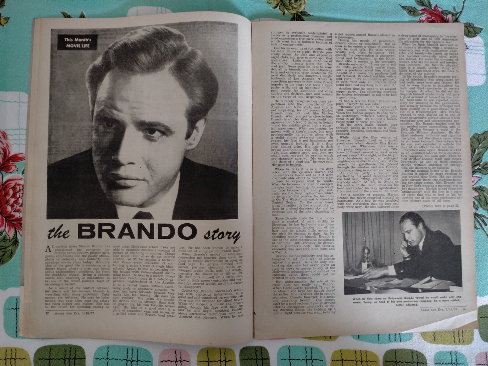 Oz MOVIE LIFE ’57, Marlon Brando, Kim Novak, James MacArthur, Fess Parker