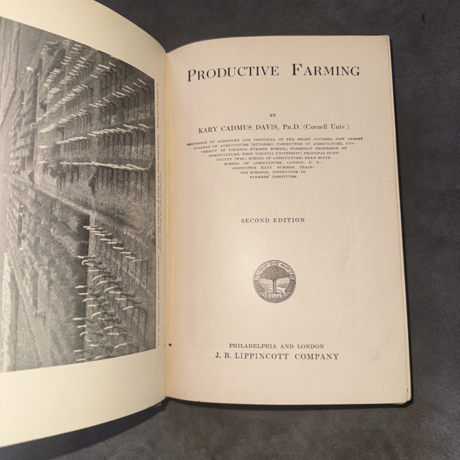 Productive Farming by Kary Davis 1912 Vintage Agriculture Book