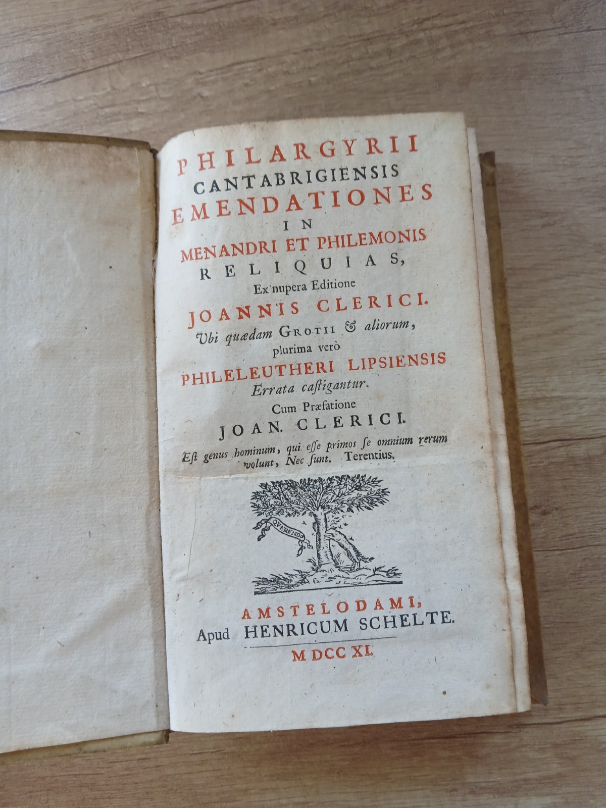 1711 RARE FIRST EDITION – Richard Bentley Philargyrii Cantabrigiensis: Emendat