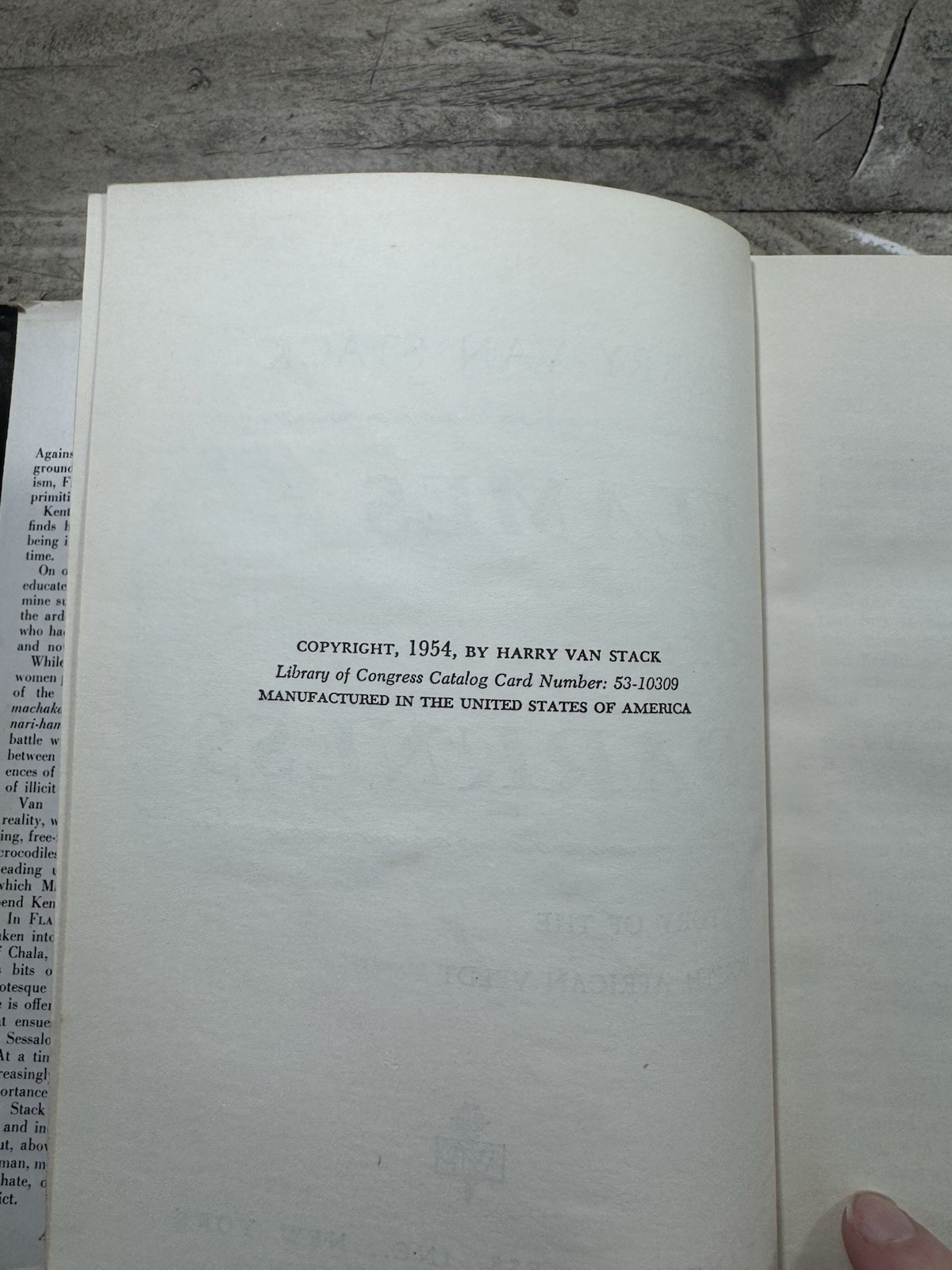 1954 Vintage Novel “Flames of Darkness” Dust Jacket, SIGNED H. Van Stack