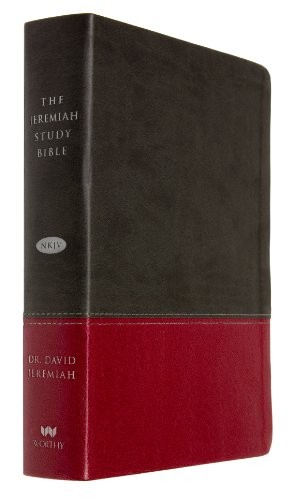 The Jeremiah Study Bible, NKJV: Charcoal/Burgundy LeatherLuxe®…
