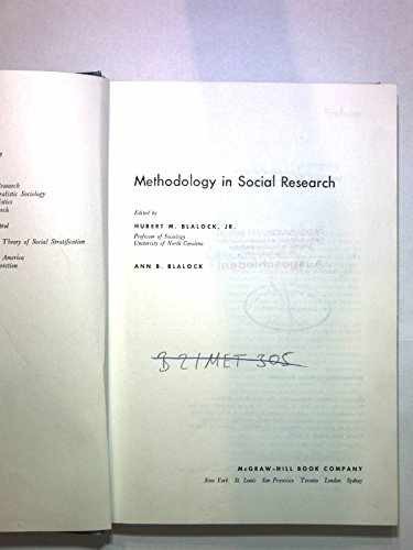 Methodology in Social Research – Hardcover, by Blalock Hubert M. – Acceptable n