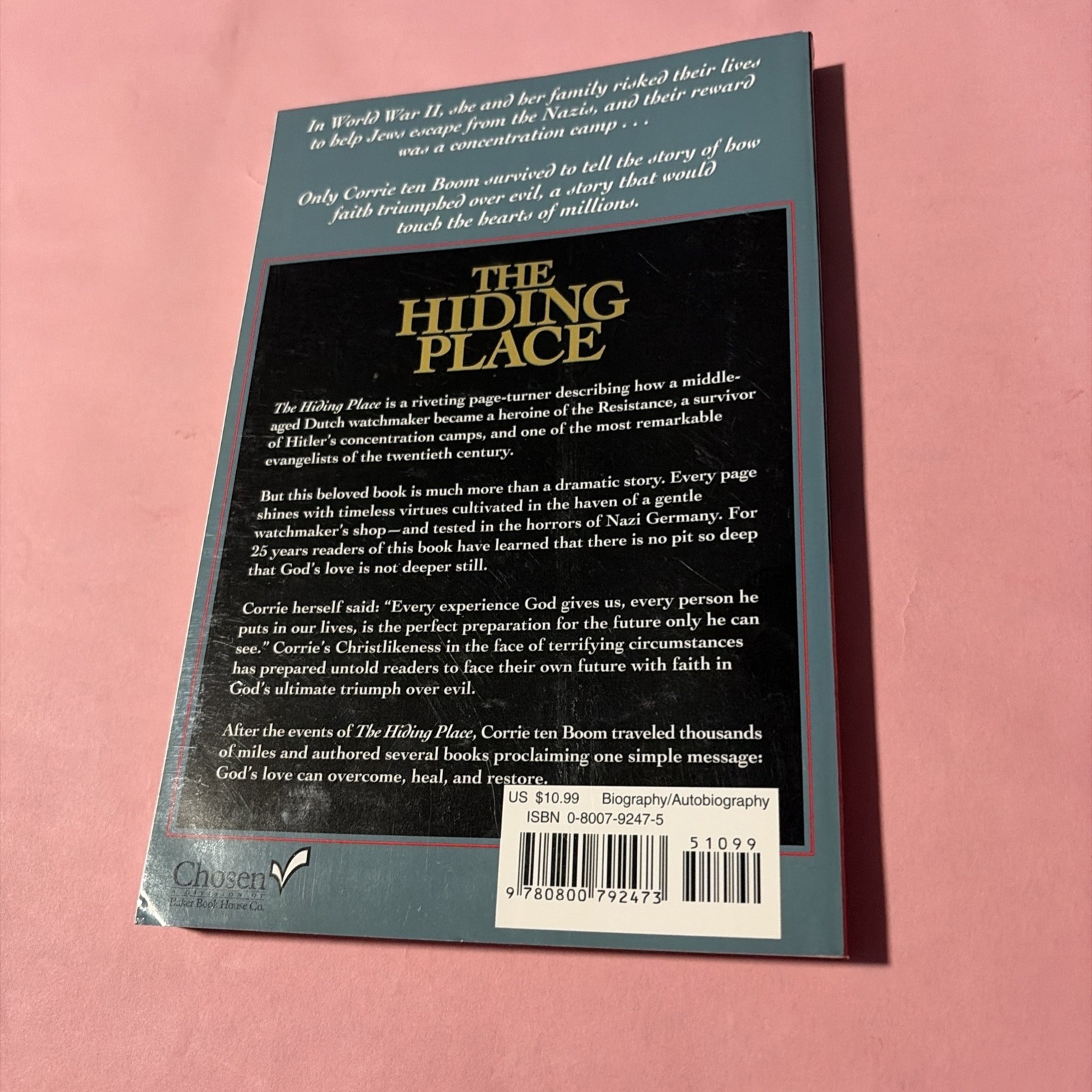 The Hiding Place: 25th Anniversary Edition (Corrie Ten Boom Library) PB